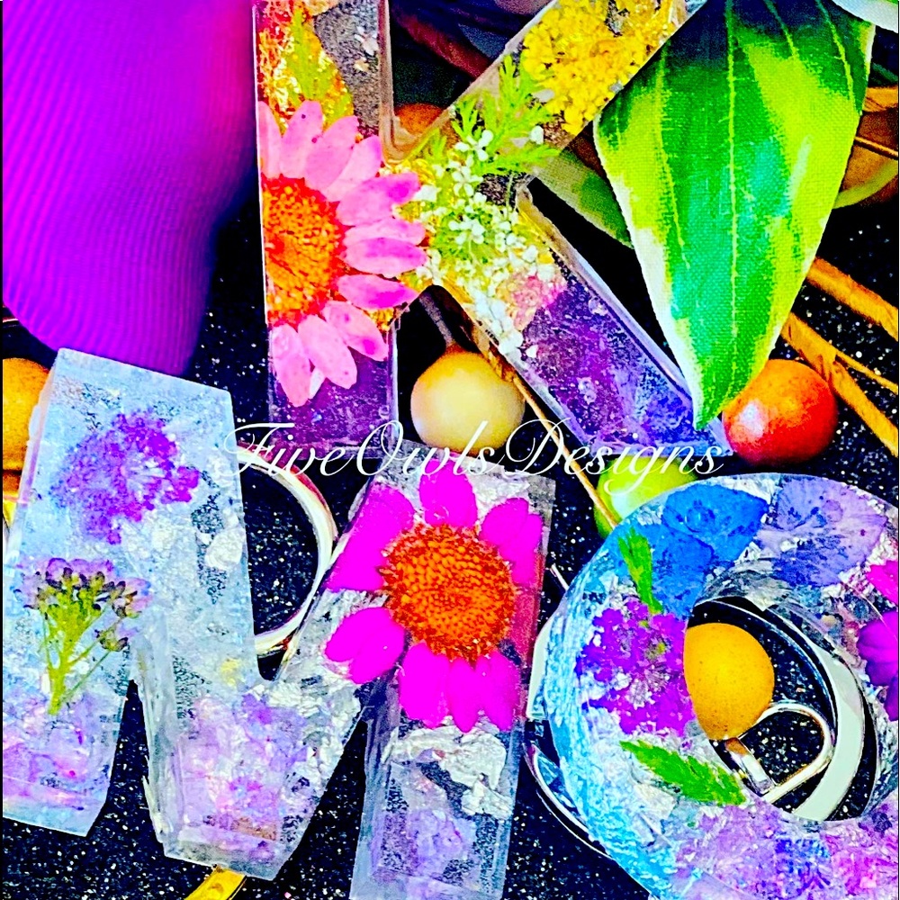 Customized Resin Letters “A-Z” KeyChain